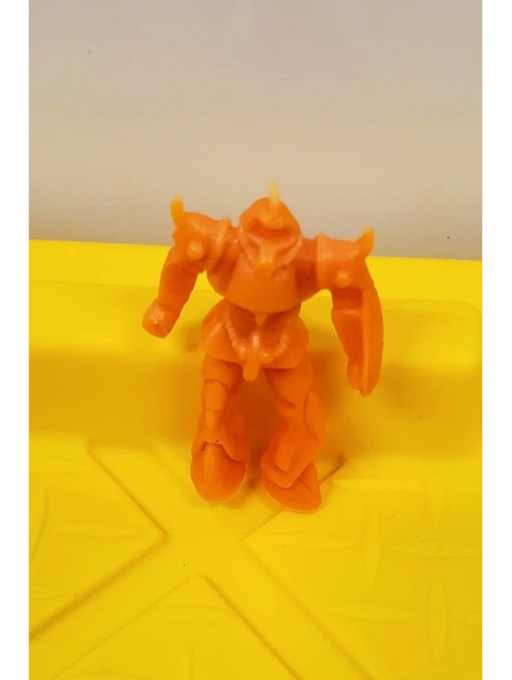 Vintage Mobile Suit Gundam Orange Eraser Mini Figure Retro Keshi Collectible